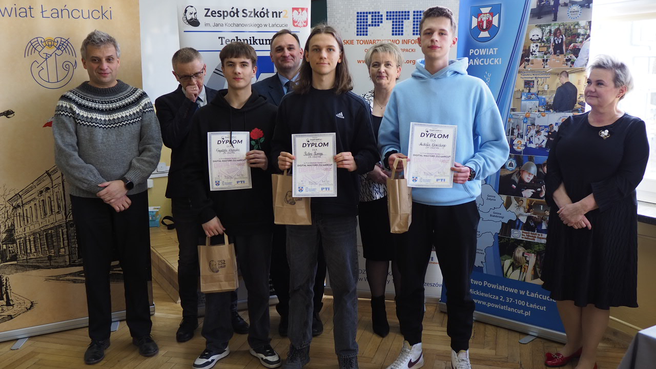 Powiatowy konkurs Digital  Masters ZS2 Łańcut rozstrzygnięty!!! 