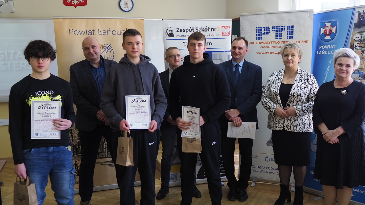 Powiatowy konkurs Digital  Masters ZS2 Łańcut rozstrzygnięty!!! 