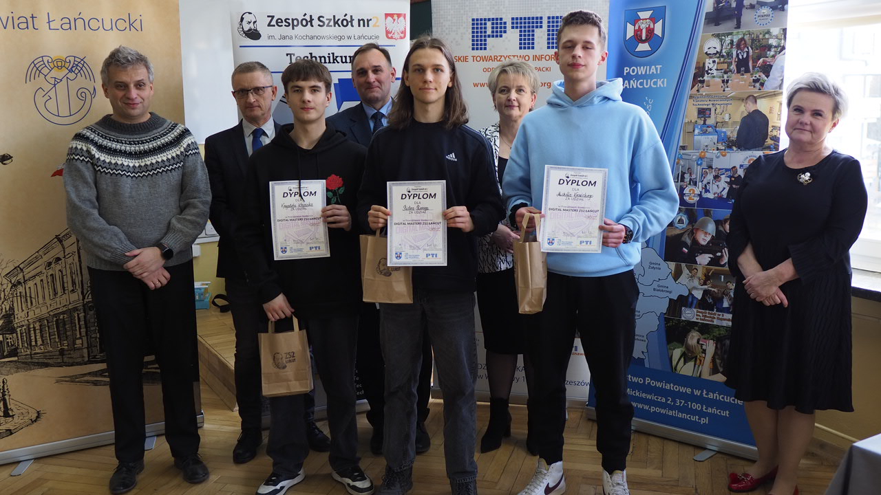 Powiatowy konkurs Digital  Masters ZS2 Łańcut rozstrzygnięty!!! 