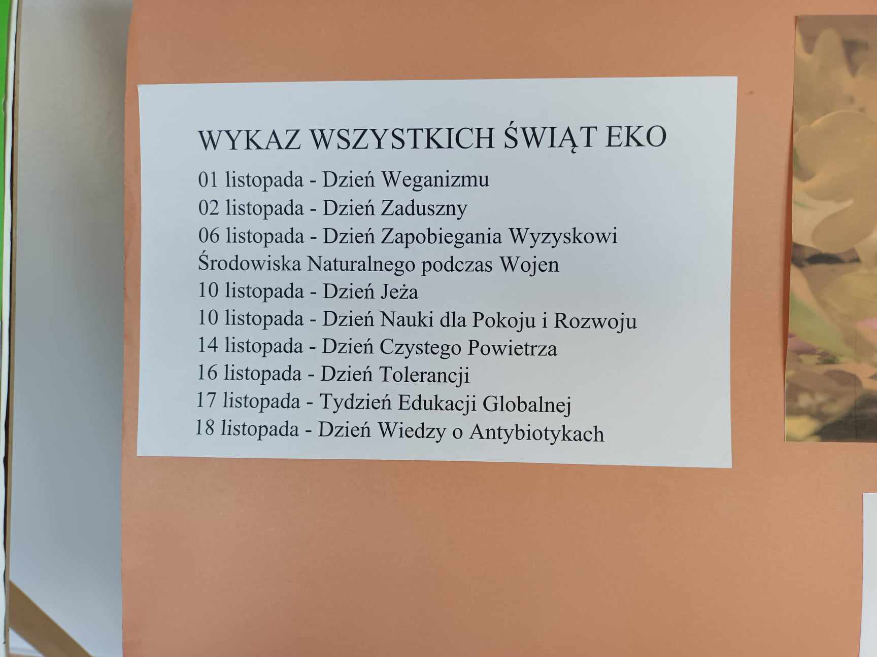 Kalendarz Ekologiczny
