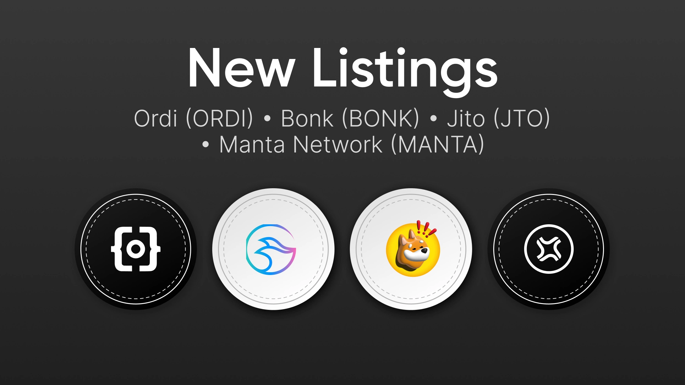 New assets this week: ORDI, MANTA, BONK & JTO | Bitvavo.com