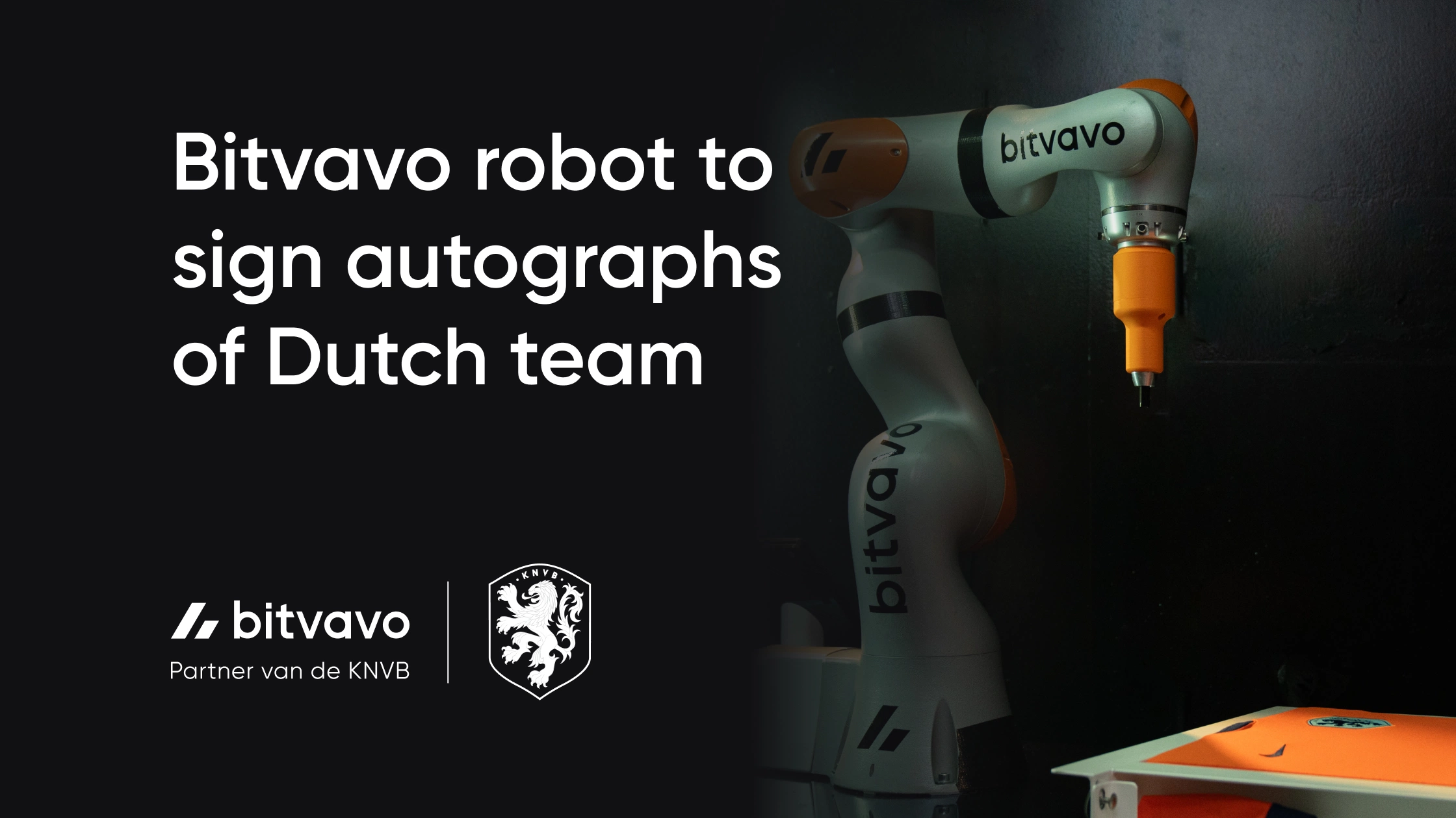 Bitvavo robot signs autographs