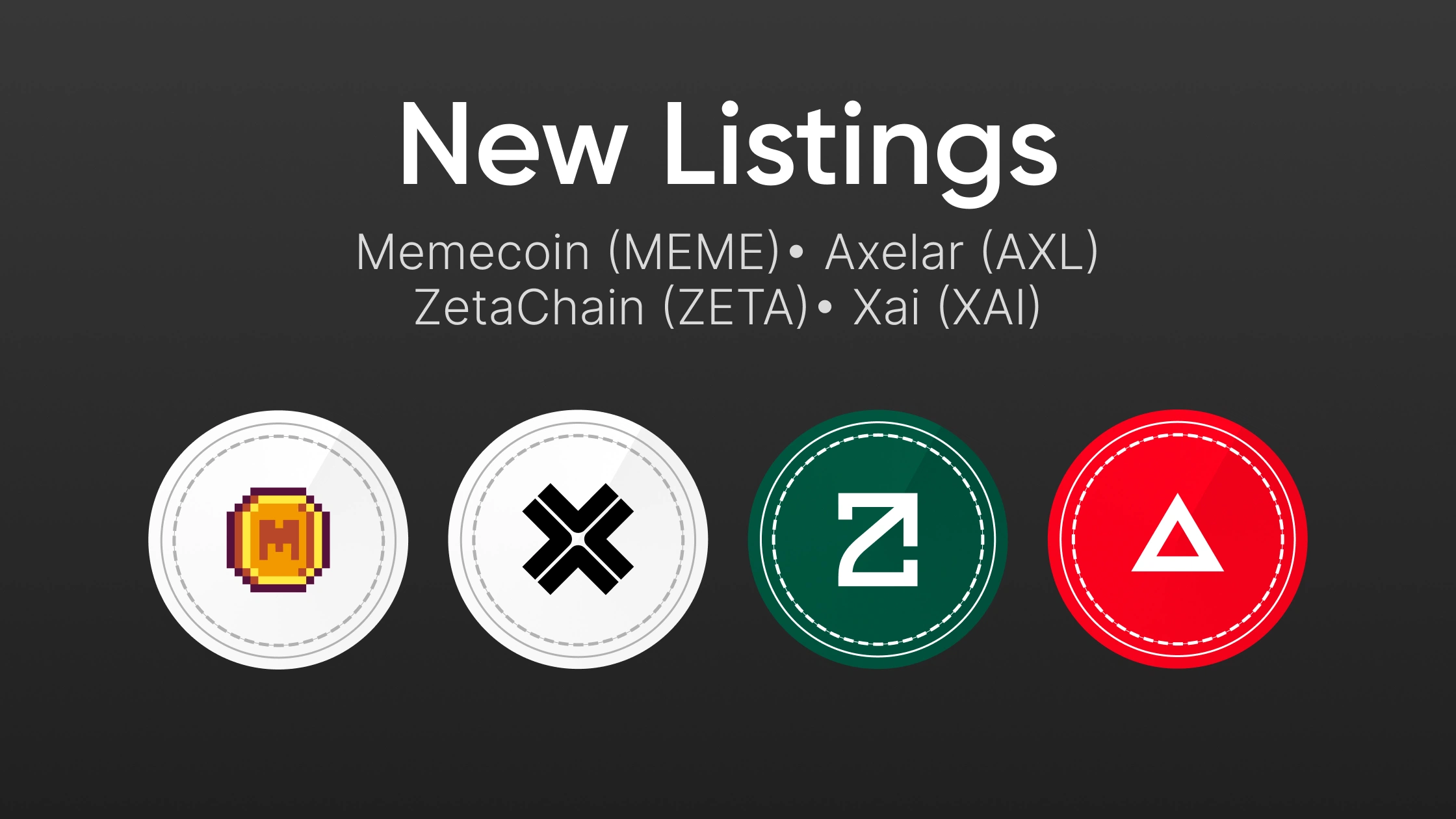 New assets this week: MEME, AXL, ZETA & XAI | Bitvavo.com
