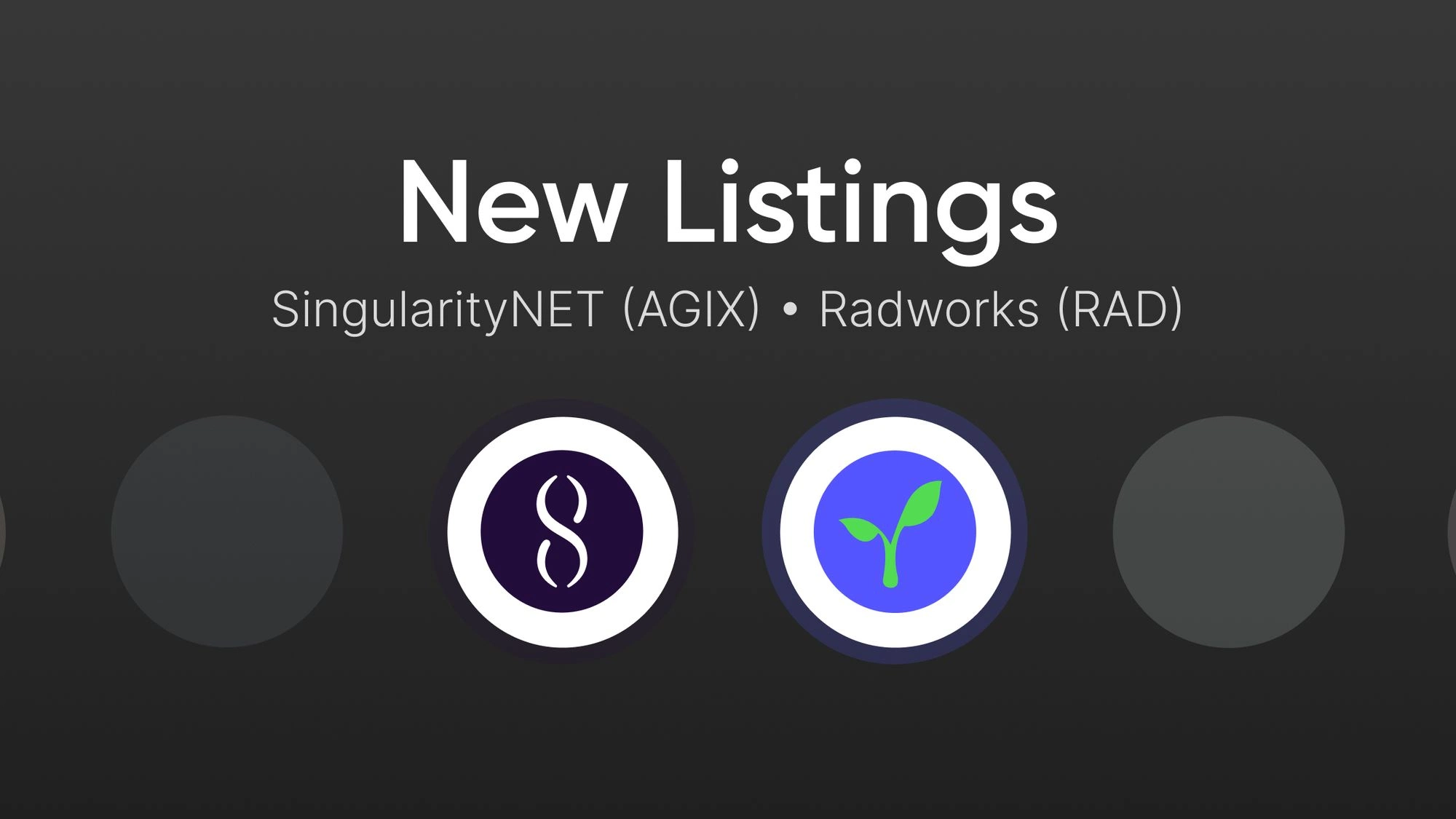 Bitvavo lists AGIX and RAD | Bitvavo.com