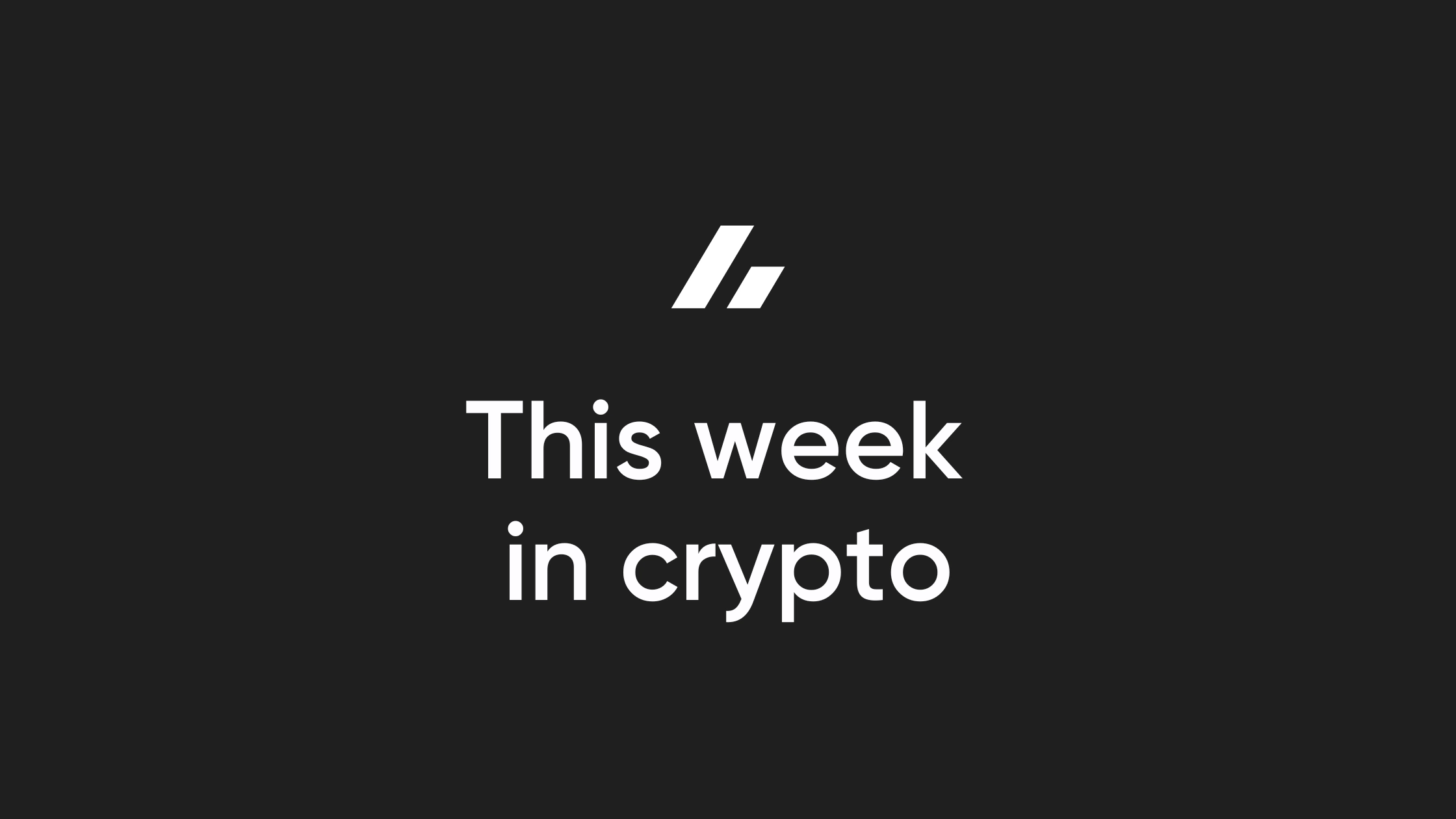 This Week in Crypto - 20 april | Bitvavo.com