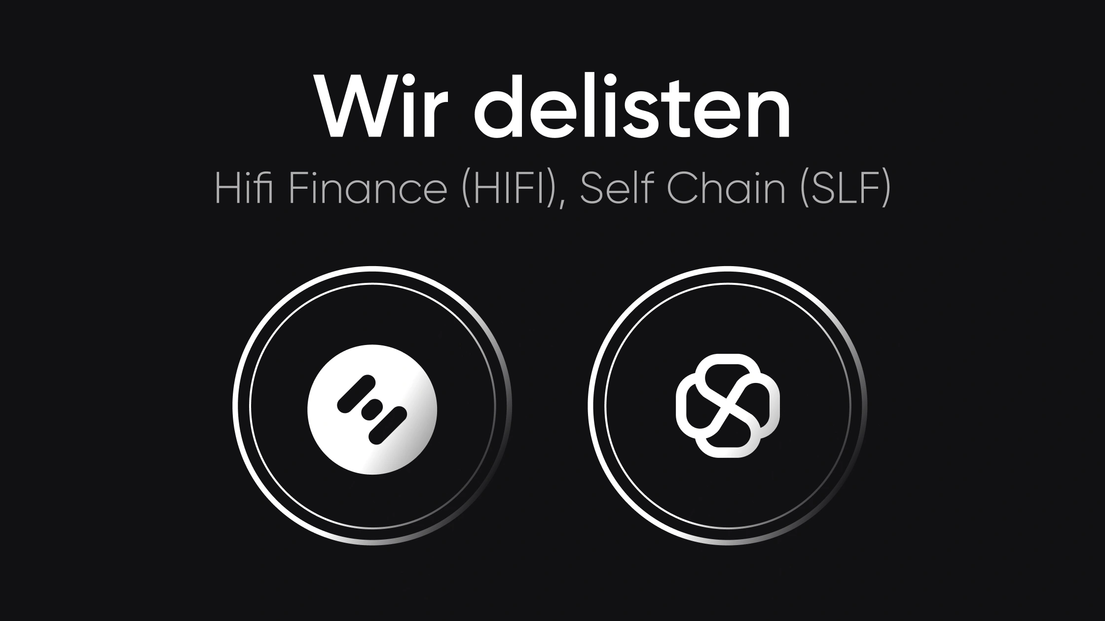 Bitvavo will delist HIFI and SLF