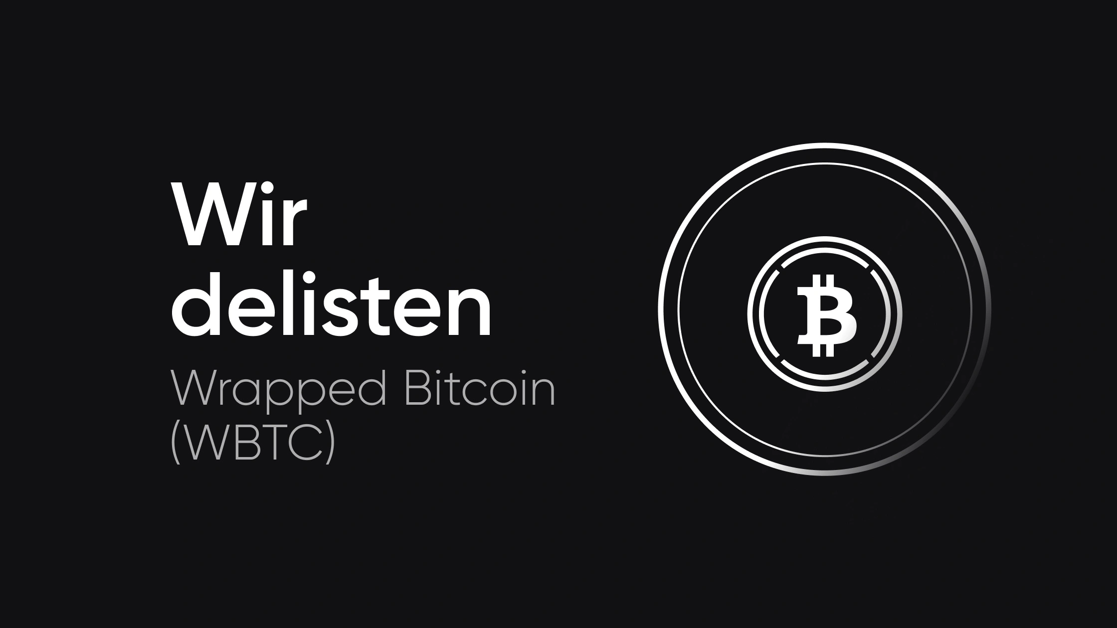 Bitvavo will delist Wrapped Bitcoin (WBTC)