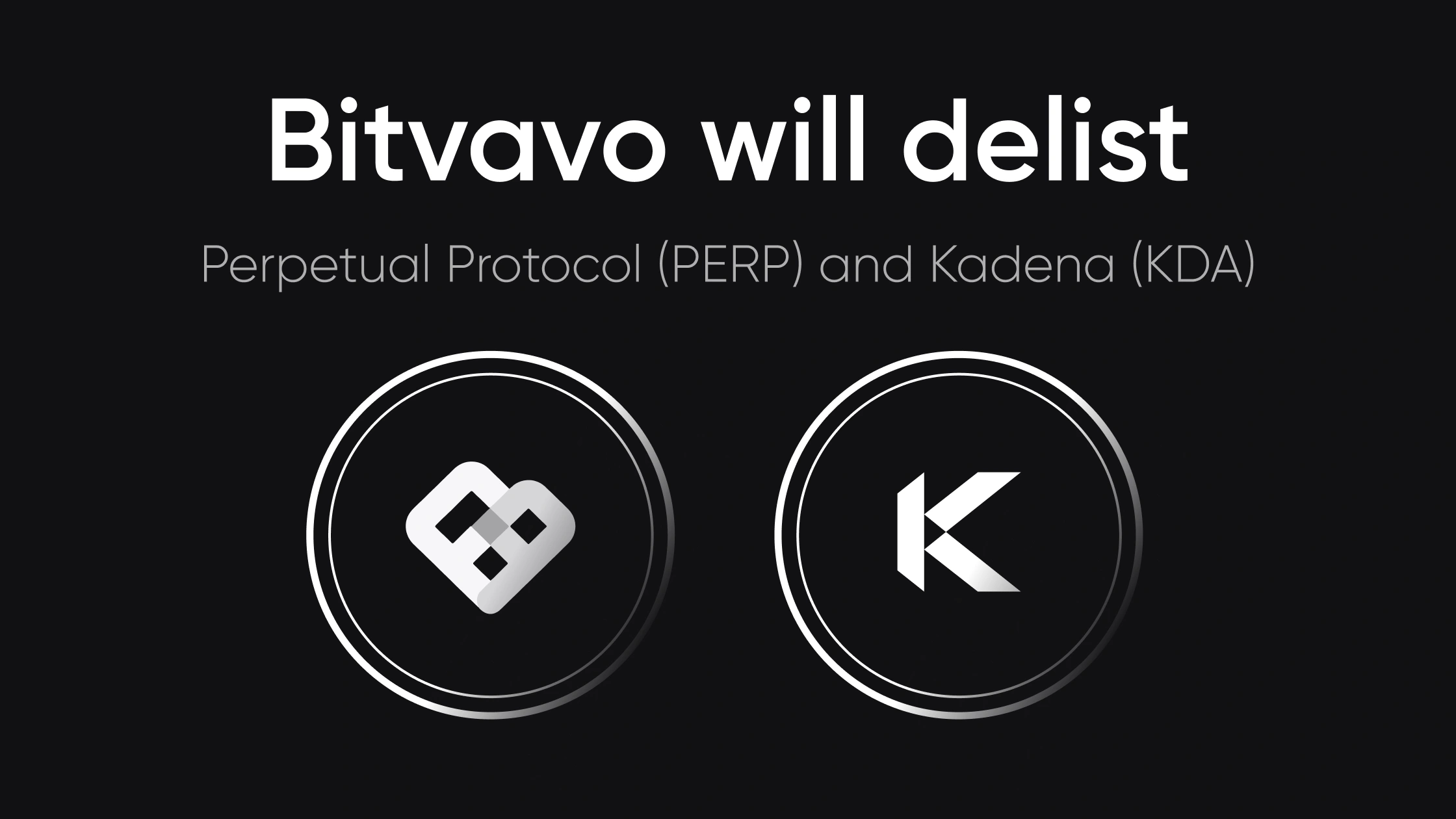 Bitvavo will delist Perpetual Protocol (PERP) and Kadena (KDA)