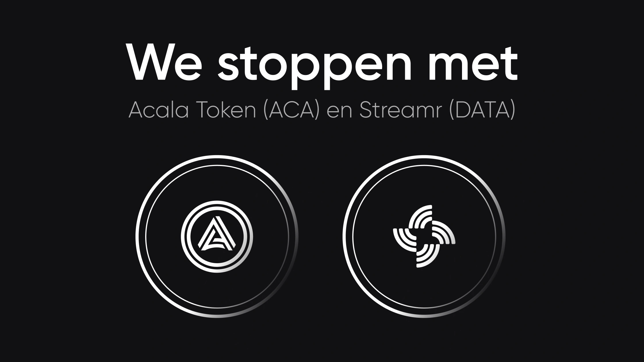 We stoppen met ACA en DATA