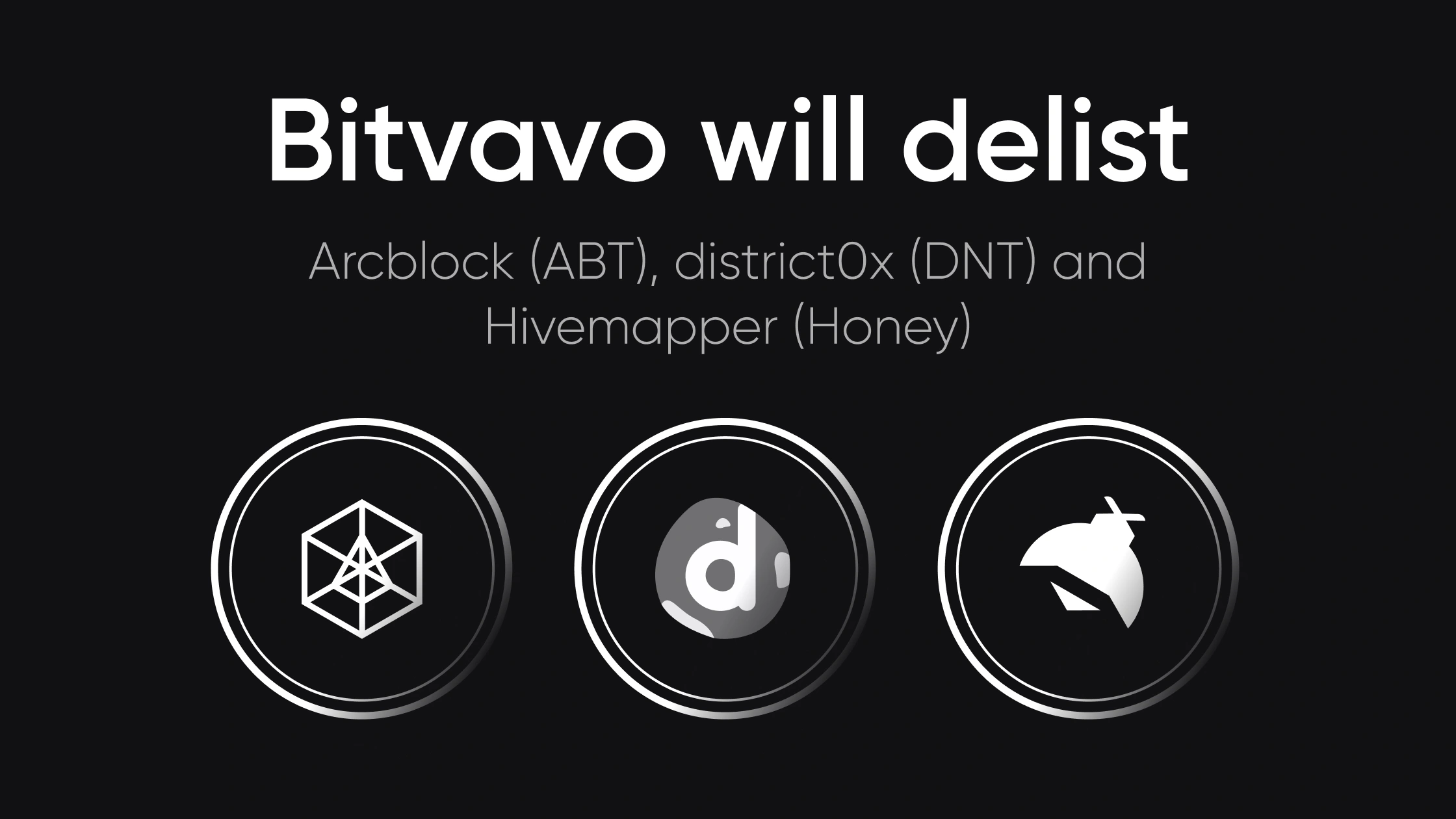 We will delist ABT, DNT and HONEY