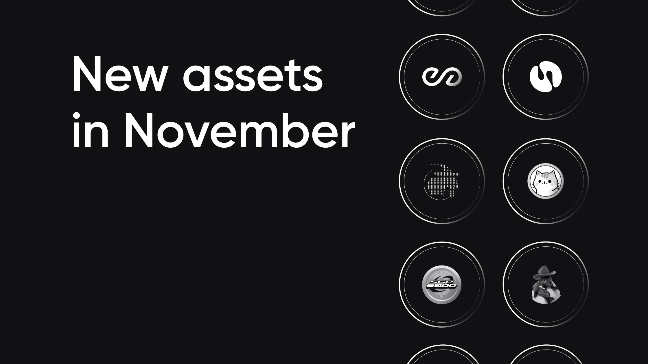 Nieuwe assets in november