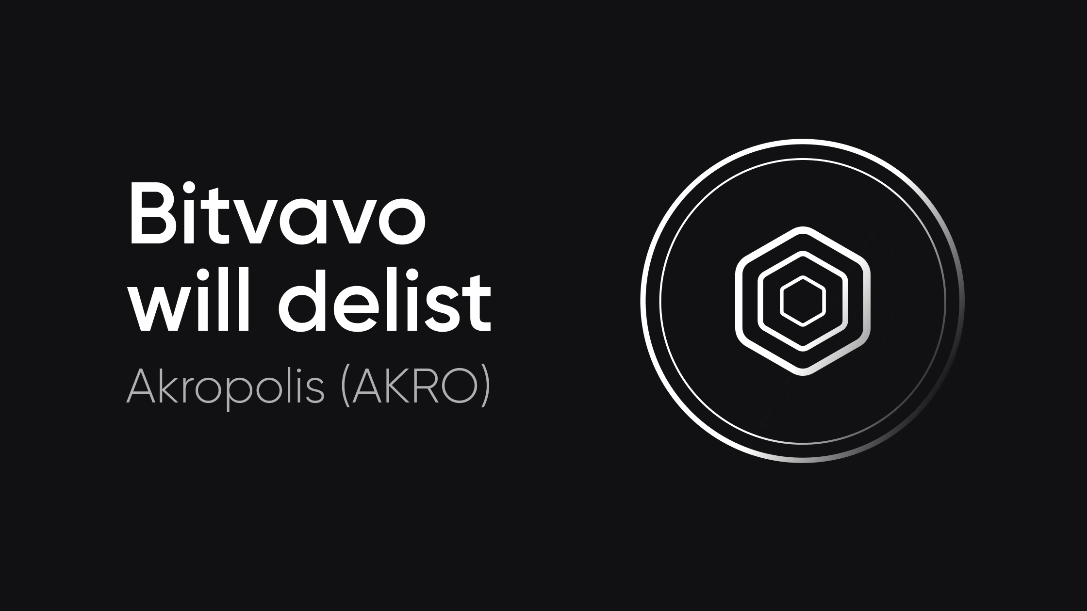 Bitvavo stopt met Akropolis (AKRO) | Bitvavo.com
