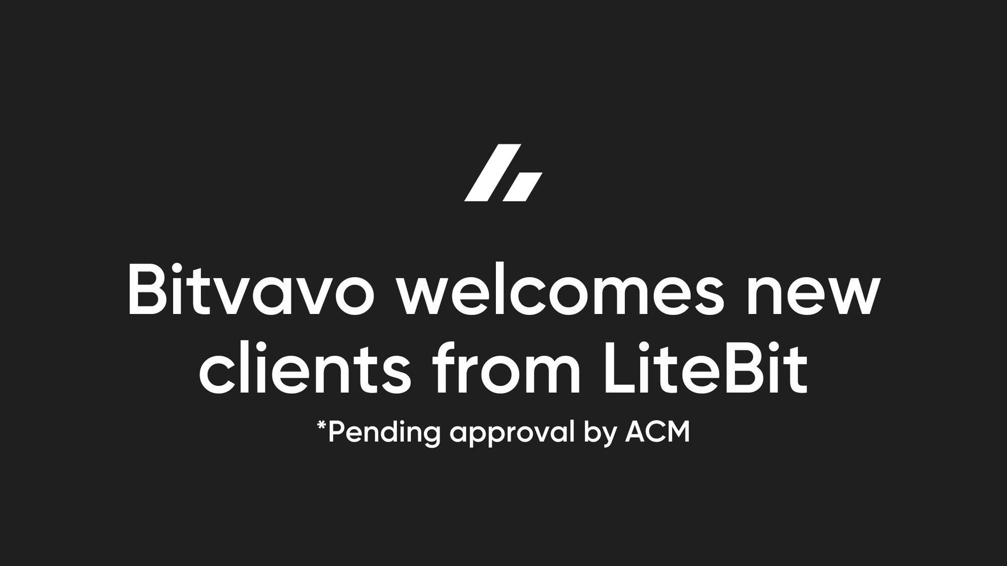 Bitvavo welcomes new clients from crypto broker LiteBit* | Bitvavo.com