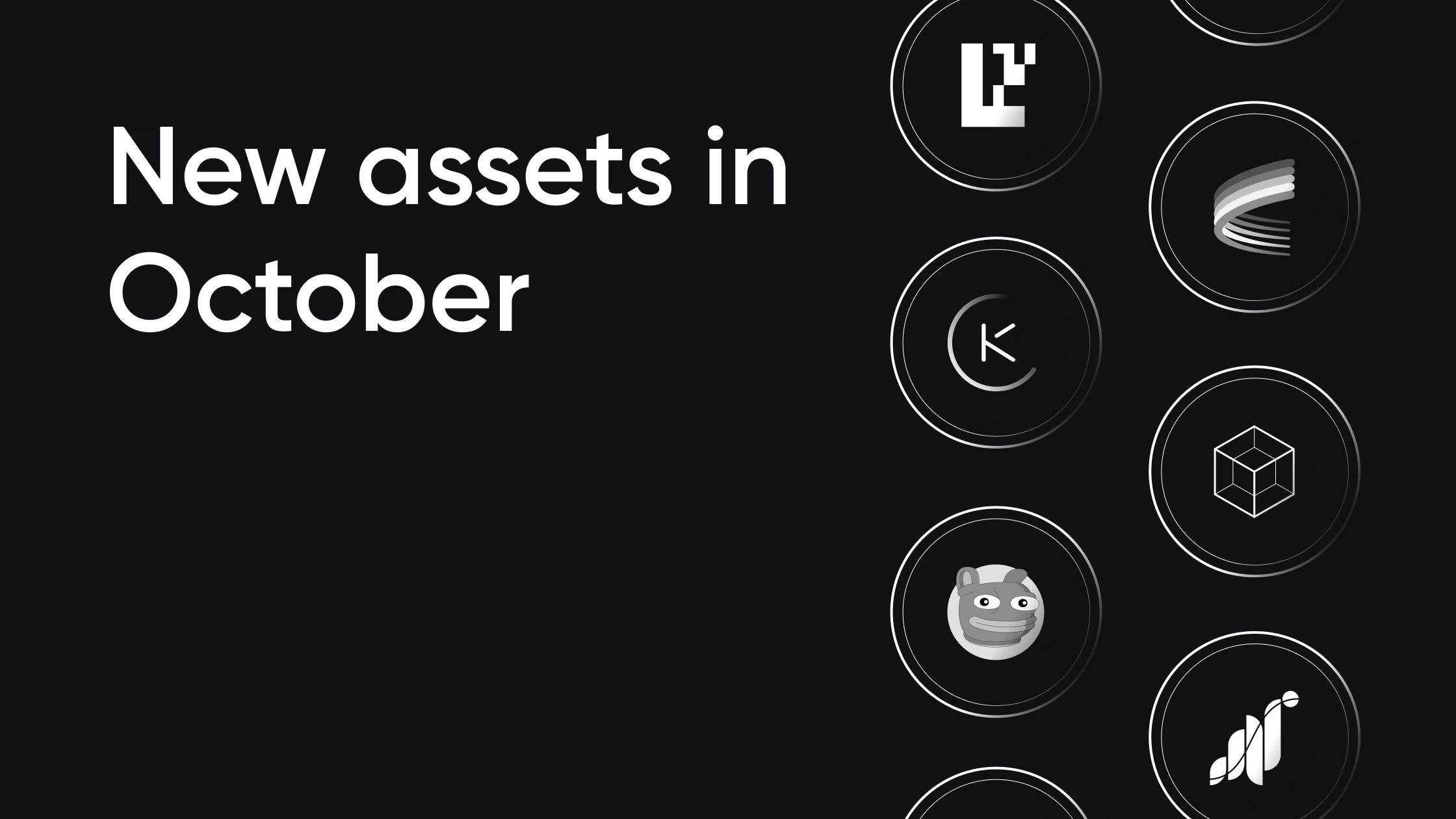 Nieuwe assets in oktober 