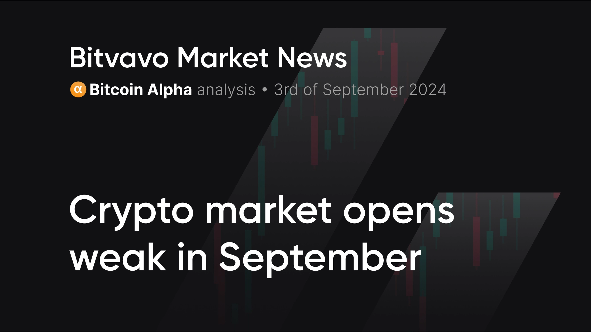 Bitvavo Market News - Cryptomarkt opent september zwak | Bitvavo.com
