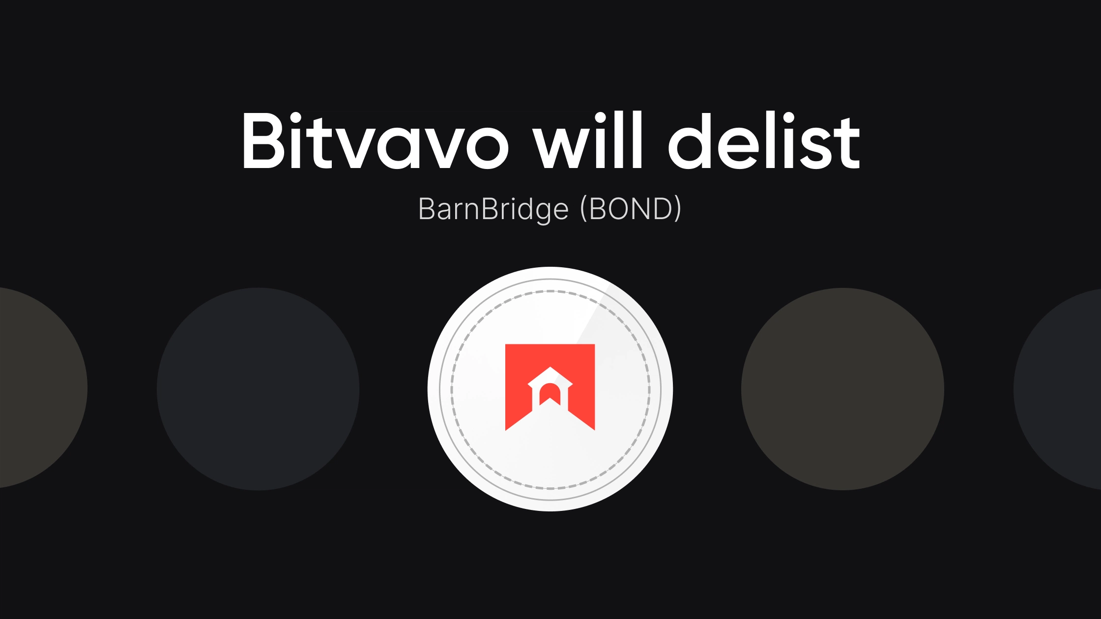 Bitvavo will delist BOND