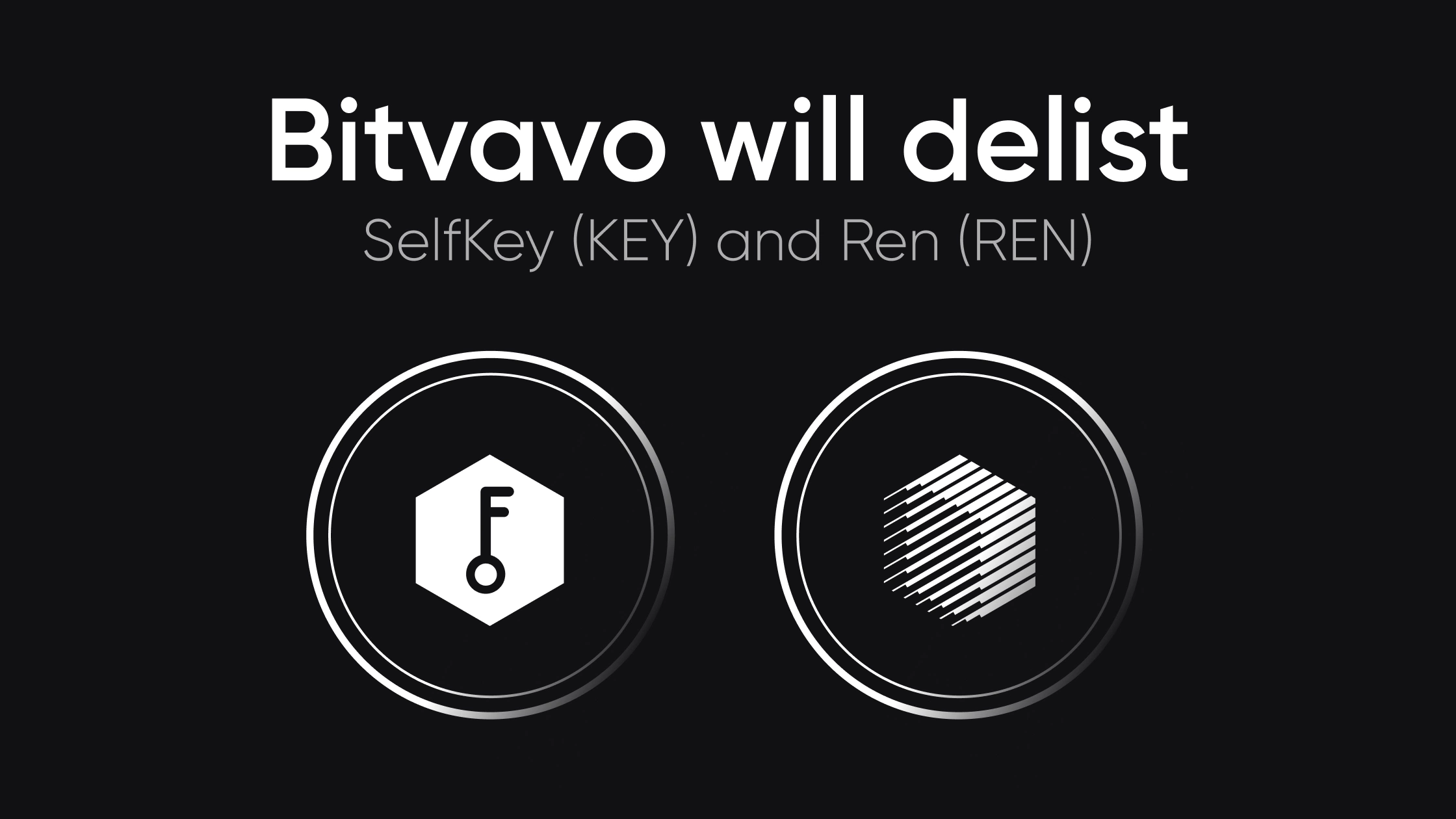Bitvavo stopt met KEY en REN | Bitvavo.com