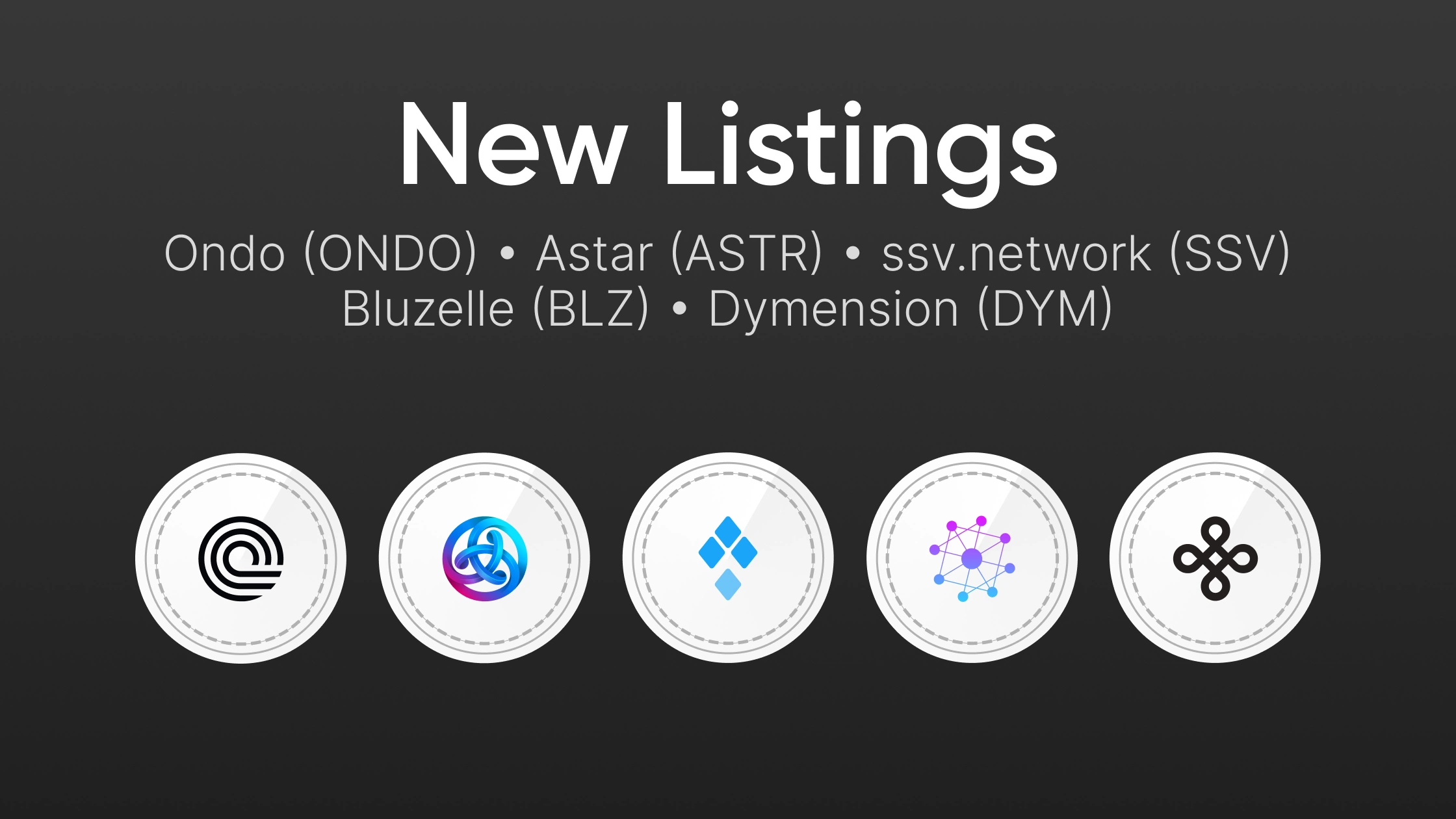 Soon on Bitvavo: ONDO, ASTR, BLZ, SSV & DYM | Bitvavo.com