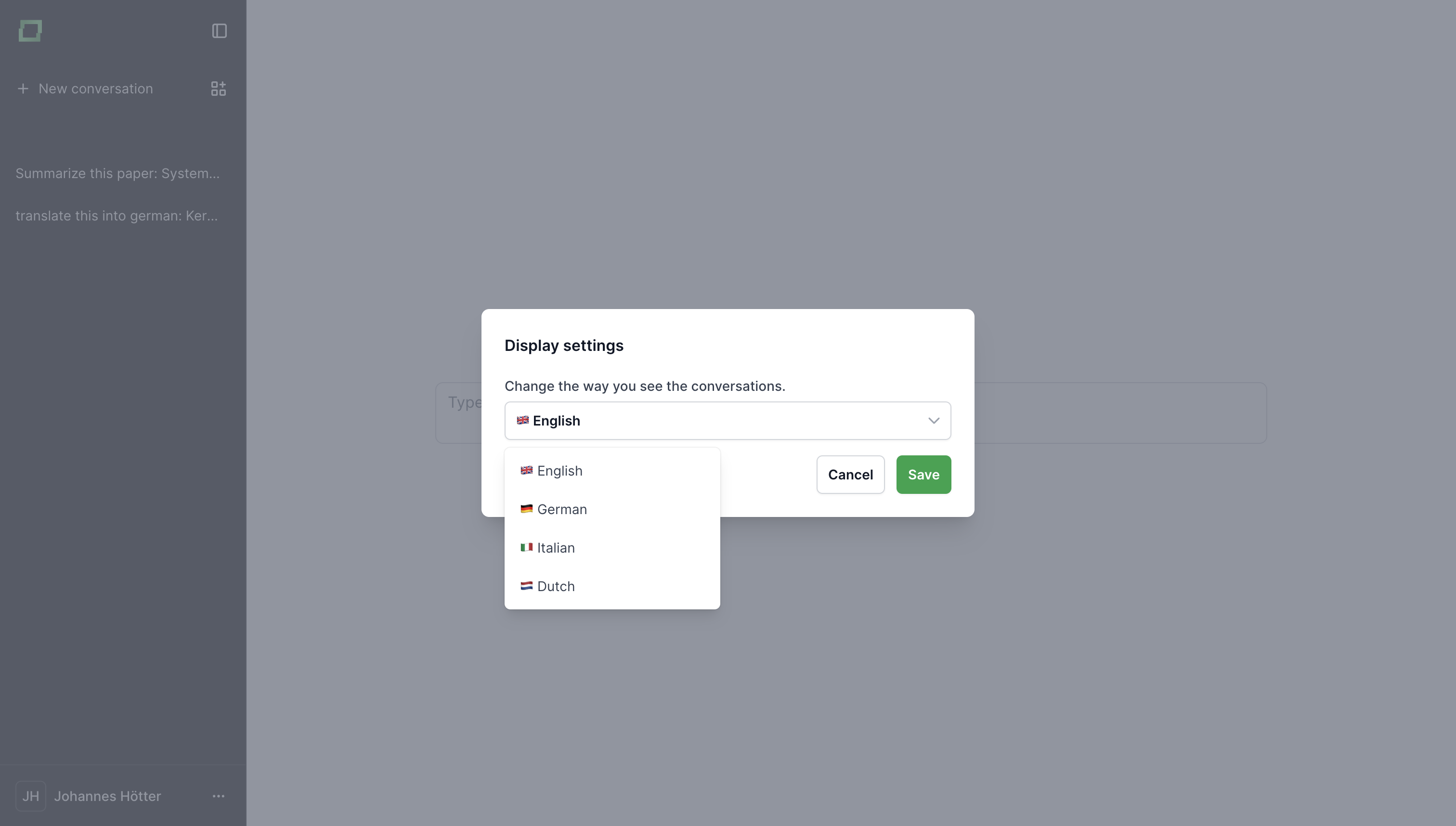 Change Display Language