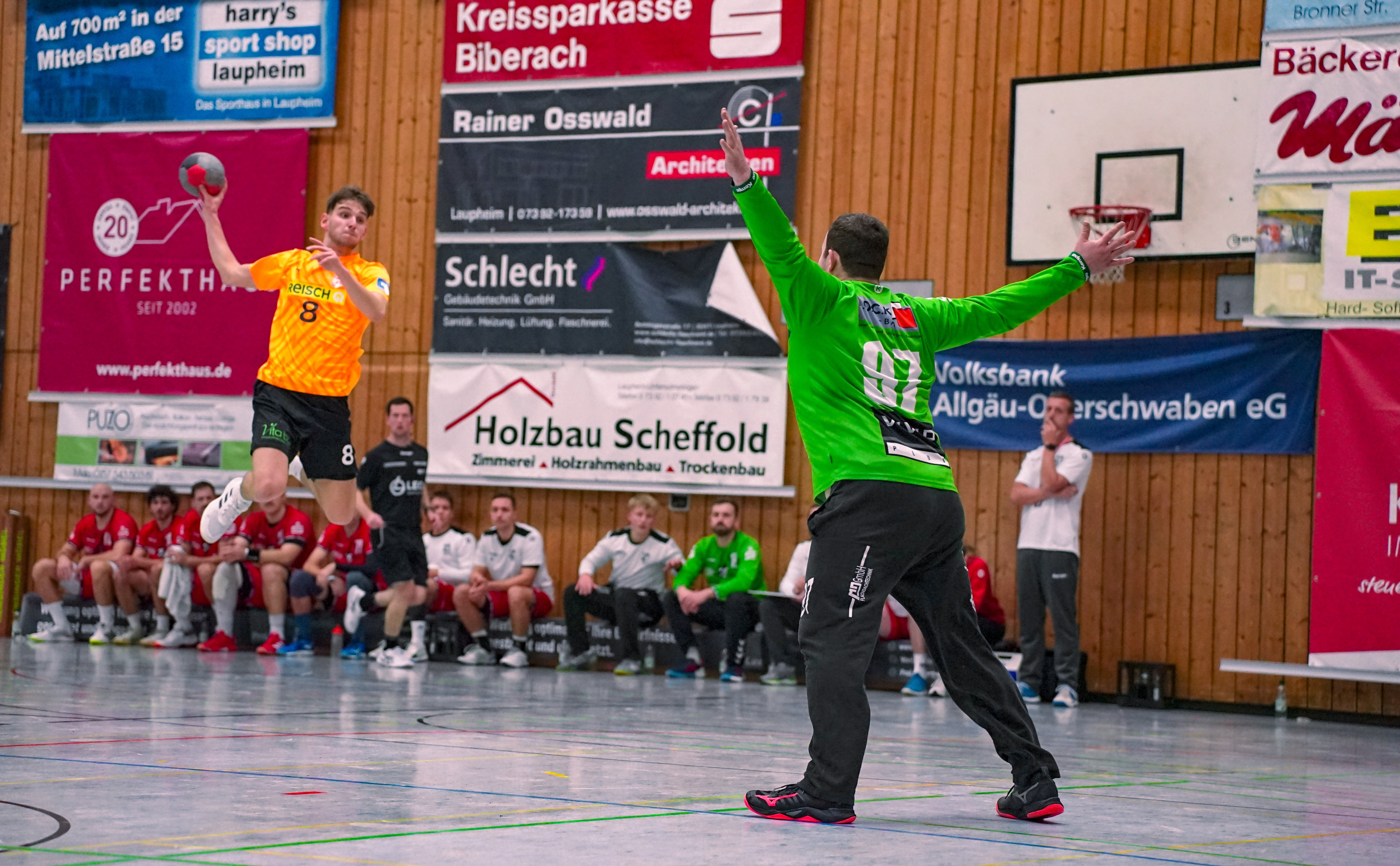 Torhüter Fabian Federle bei einem Spiel des HRW Laupheim