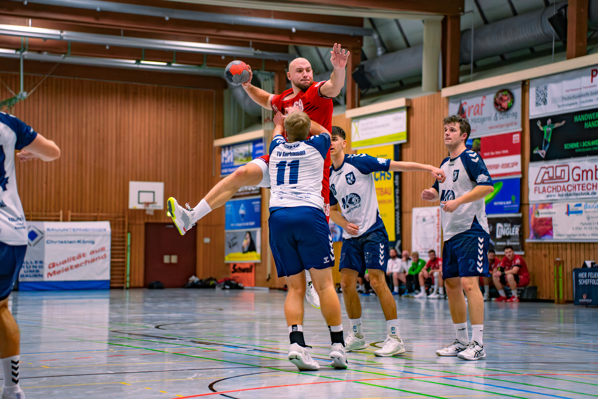 Marcel Bart beim Wurf für den HRW Laupheim