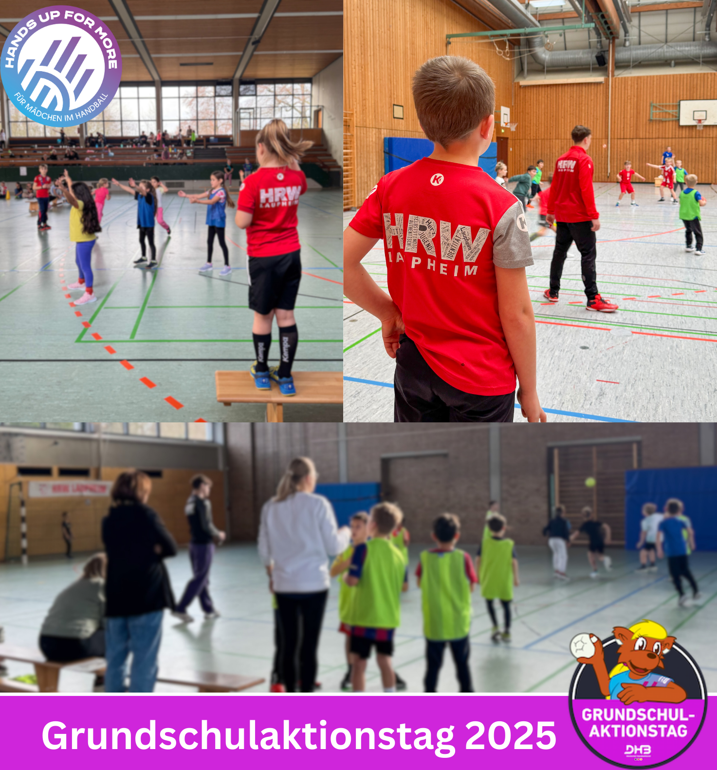 Kinder beim Handball-Grundschulaktionstag in Laupheim