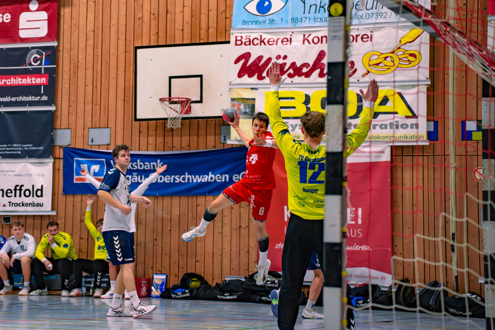 David Schmutz beim Wurf für den HRW Laupheim