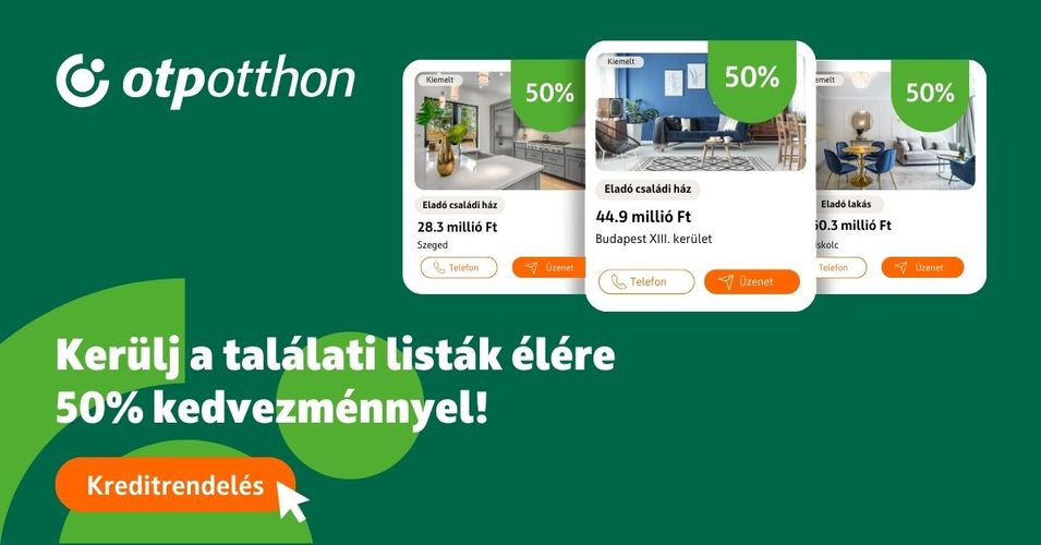 Kerülj a találati listák élére és érj el még több ingatlankeresőt 50% kedvezménnyel!