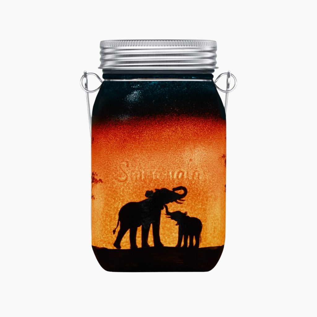 Sun Jar Storylight Savannah Elephant 