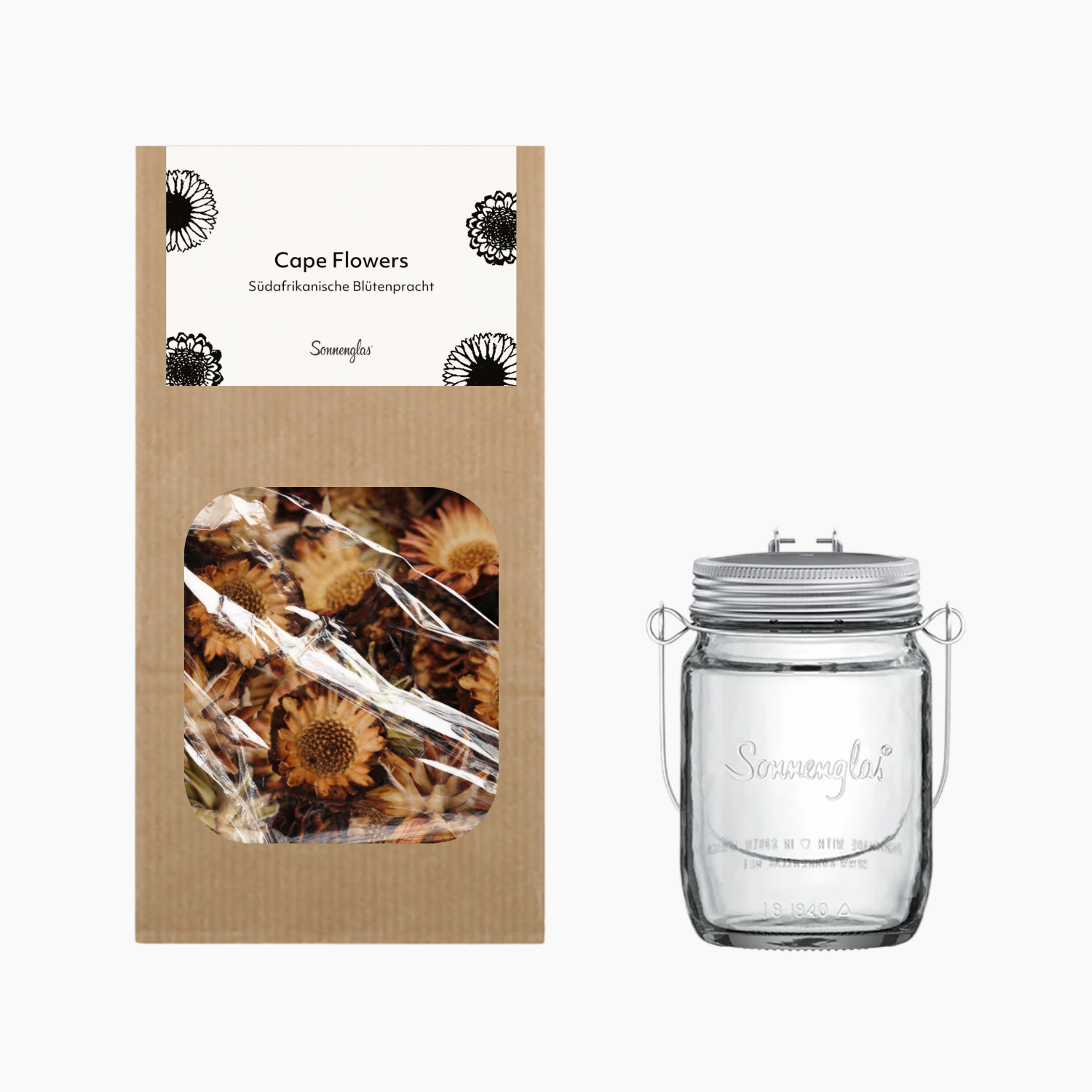 Set: Cape Flowers (Erde) + Sonnenlaterne Mini Original (250ml) (spare 5%)