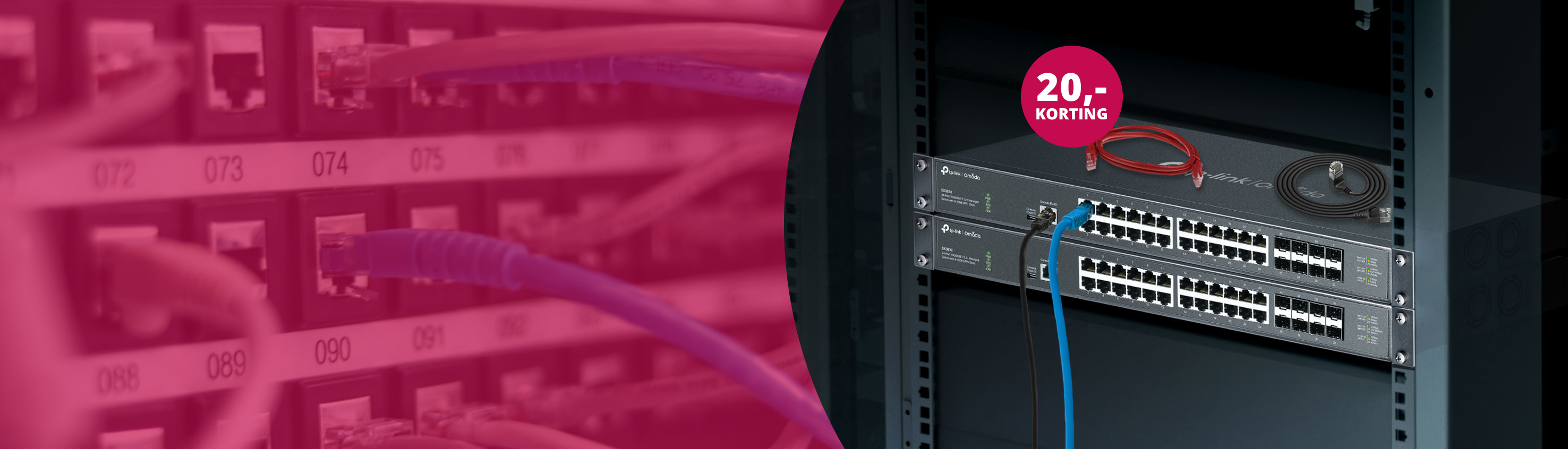 Tot 20 euro aan netwerkkabels bij twee of meer switches homepage banner