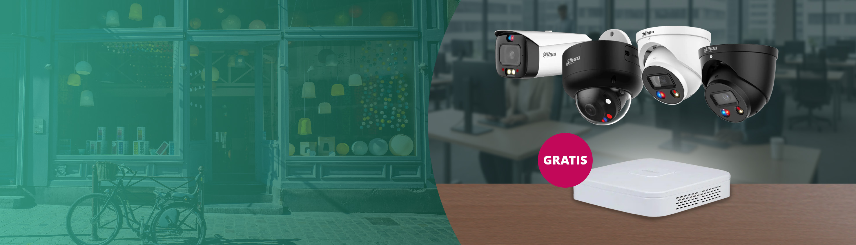 Gratis Dahua NVR bij vier WizSense camera's
