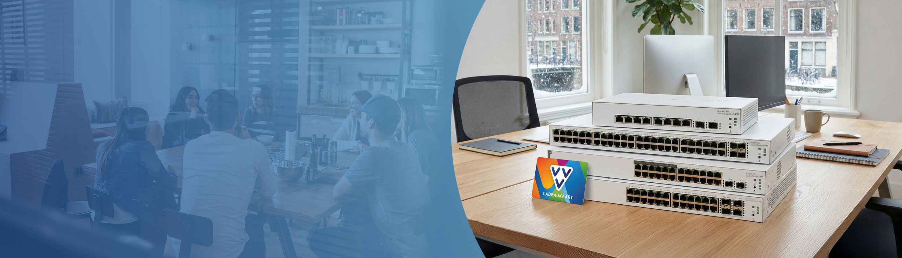 HPE Networking Instant On switches met VVV cadeaukaart homepage banner