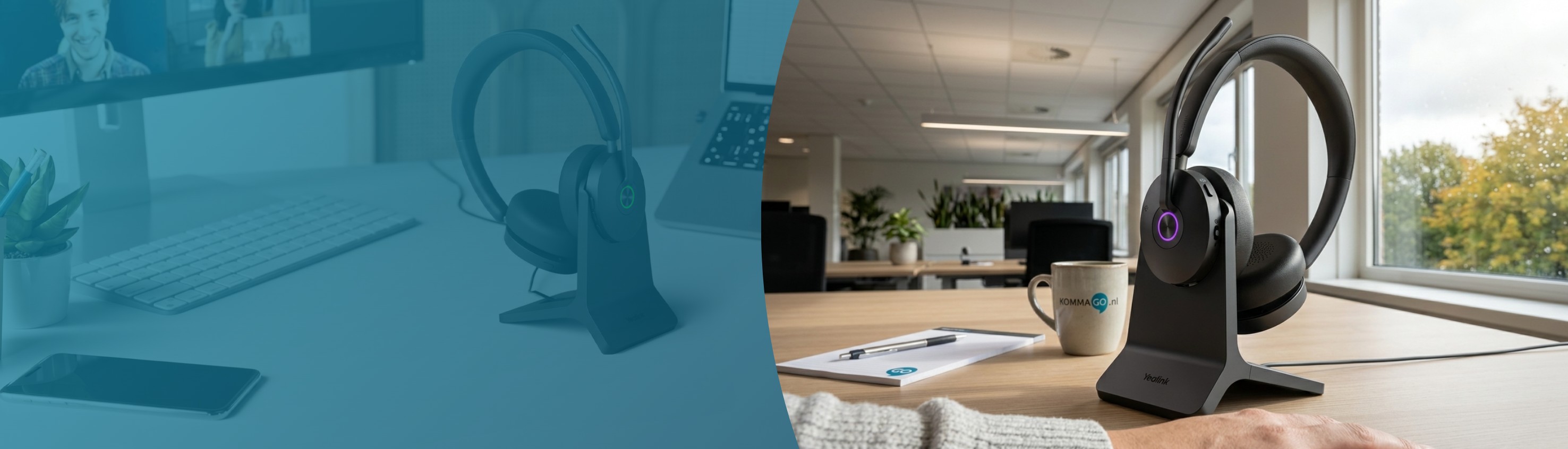 Yealink BH74 headset actie met 1 euro laadstandaard homepage banner web