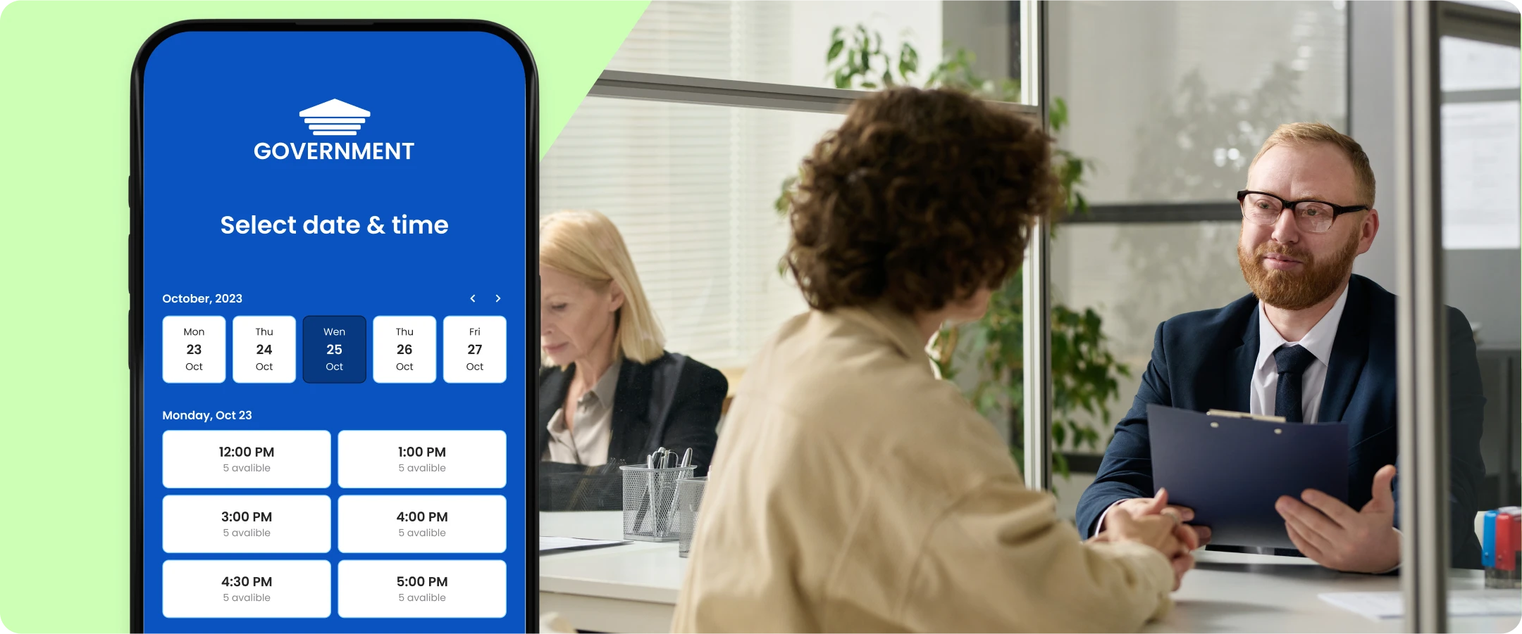 government apoointment scheduling solutions