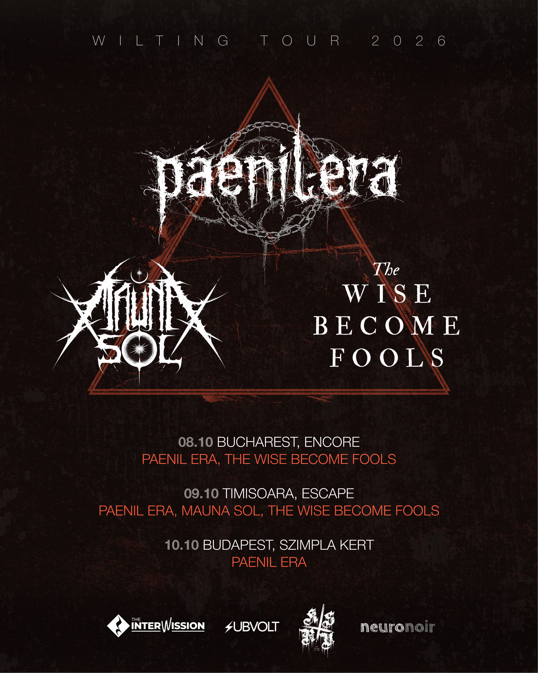 Pâenil Era are embarking on the "Wilting Tour 2026"