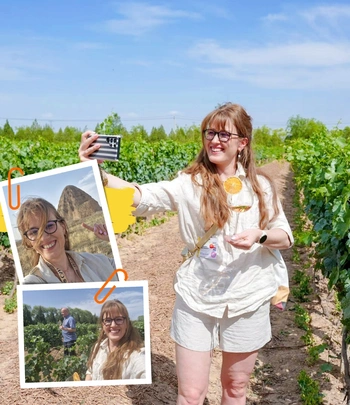 Me at Domaine Chandon Vineyards taking a selfie