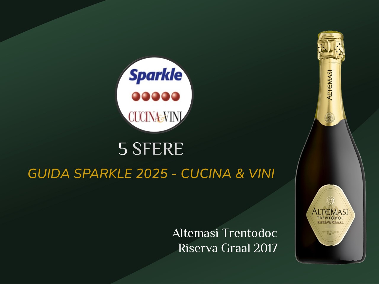 Guida Sparkle 2025: Cinque Sfere ad Altemasi Riserva Graal 2017