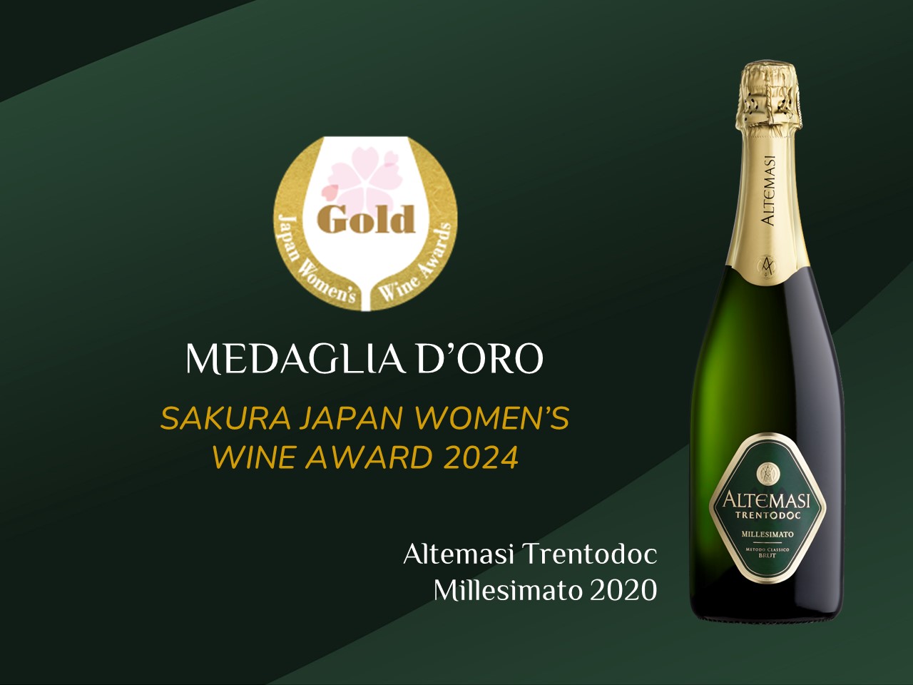 SAKURA JAPAN WOMEN'S AWARD: MEDAGLIA D'ORO PER ALTEMASI MILLESIMATO 2020