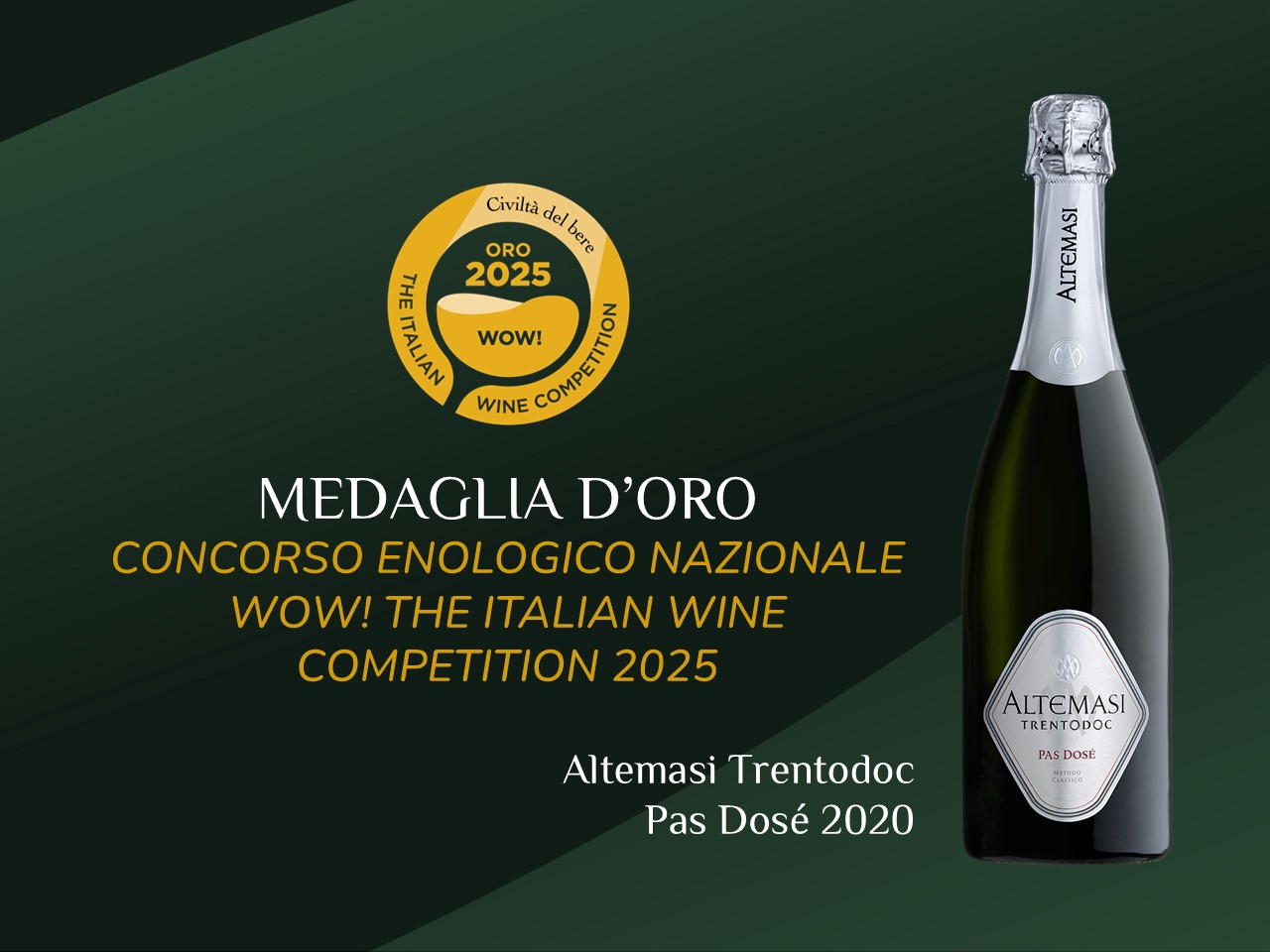 MEDAGLIA D'ORO PER ALTEMASI PAS DOSÉ