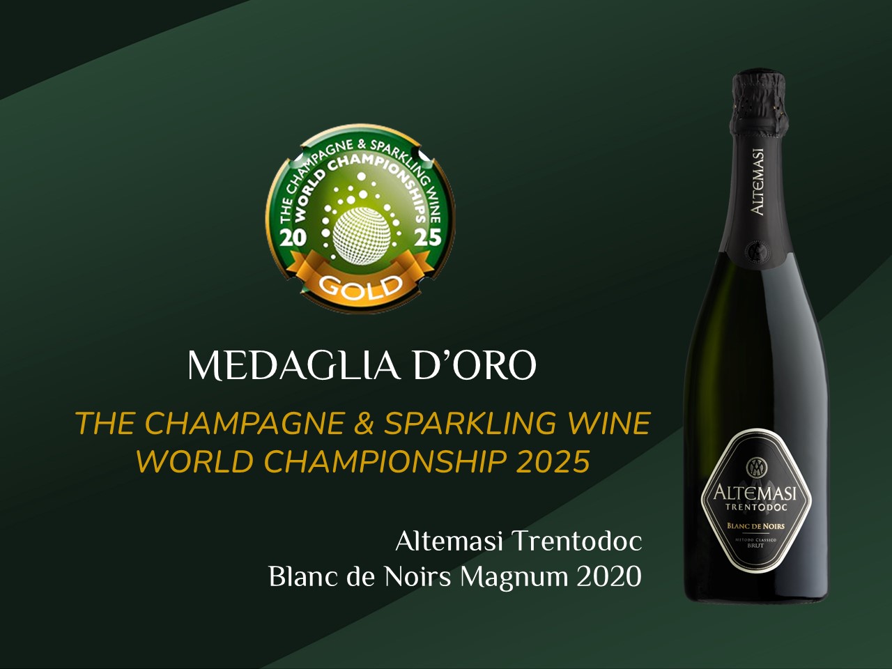 Altemasi Trentodoc premiato da The Champagne & Sparkling Wine World Championships 2025