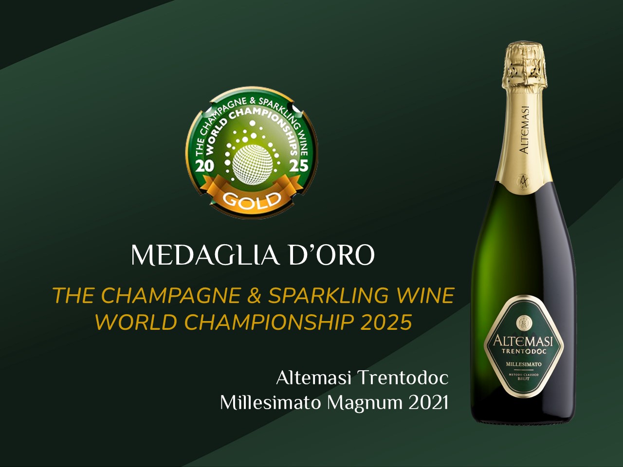 Altemasi Trentodoc premiato da The Champagne & Sparkling Wine World Championships 2025