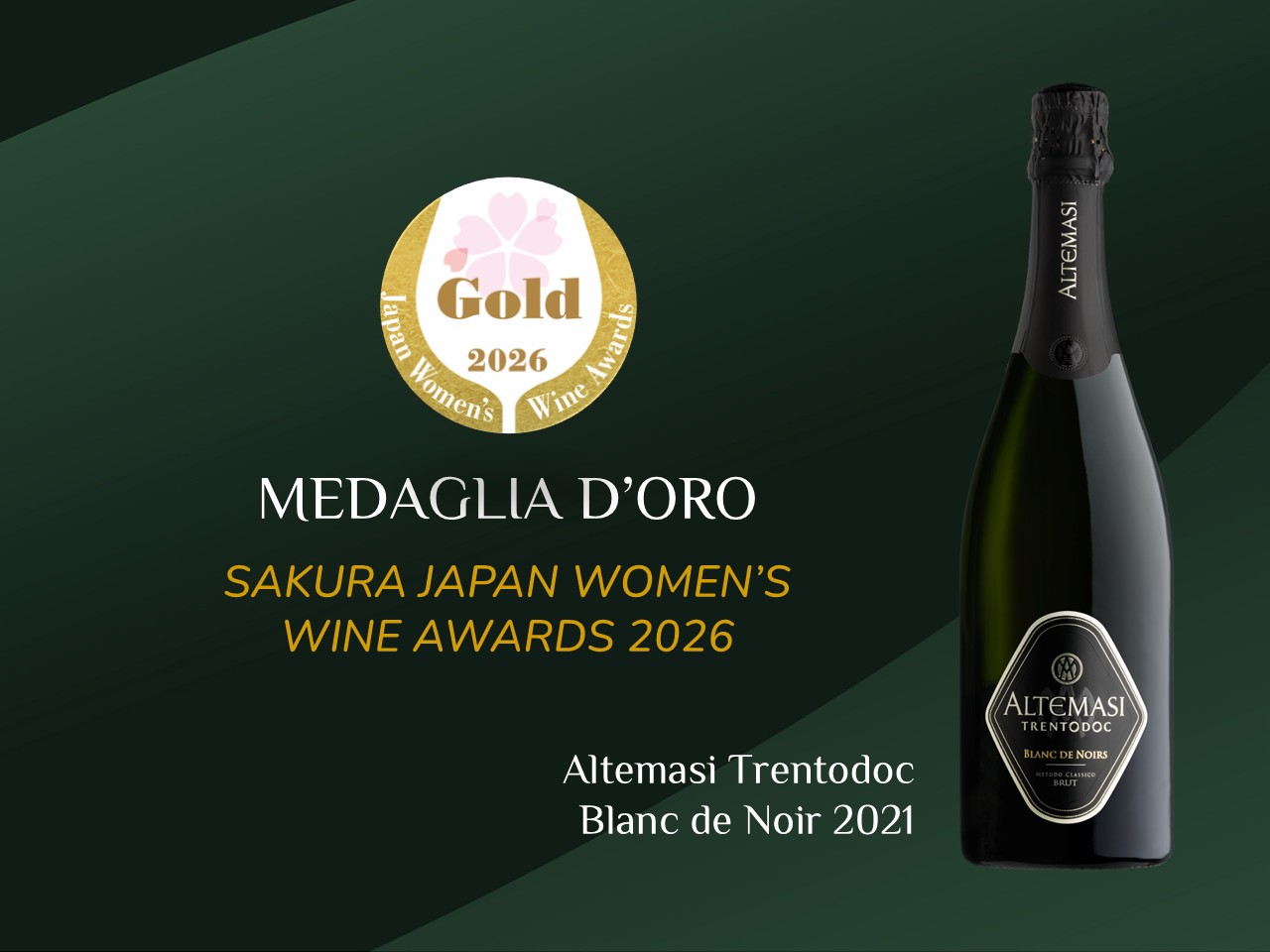 MEDAGLIA D'ORO PER ALTEMASI BLANC DE NOIRS 2021