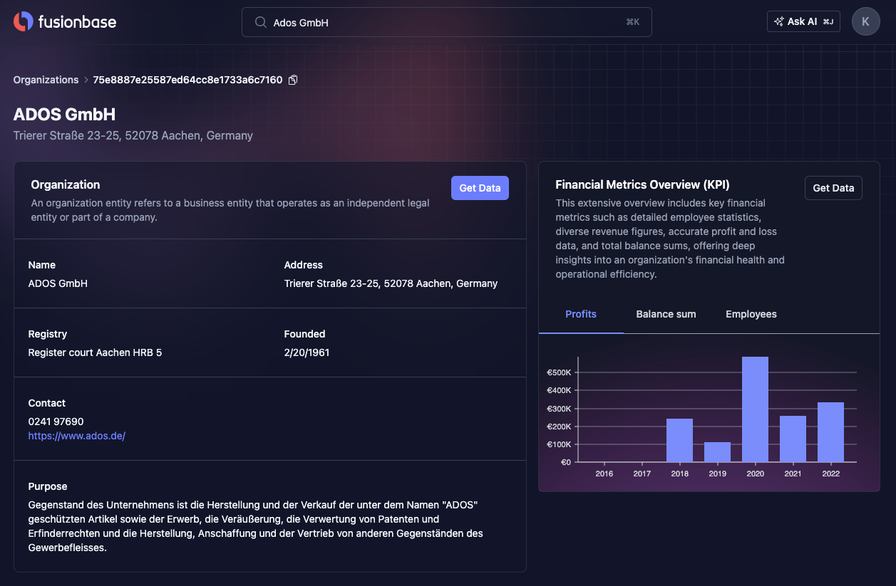 Fusionbase-Data-Hub-for-Company-Data