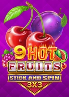 9 Hot Fruits Stick and Spin 3x3