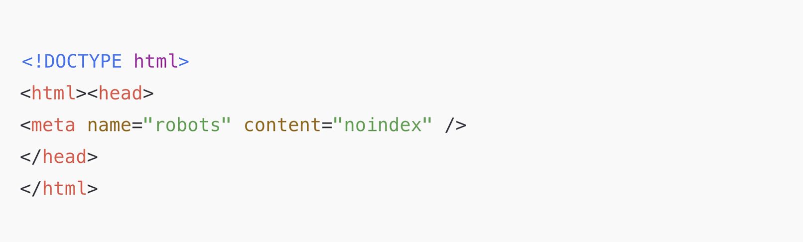 code html noindex 