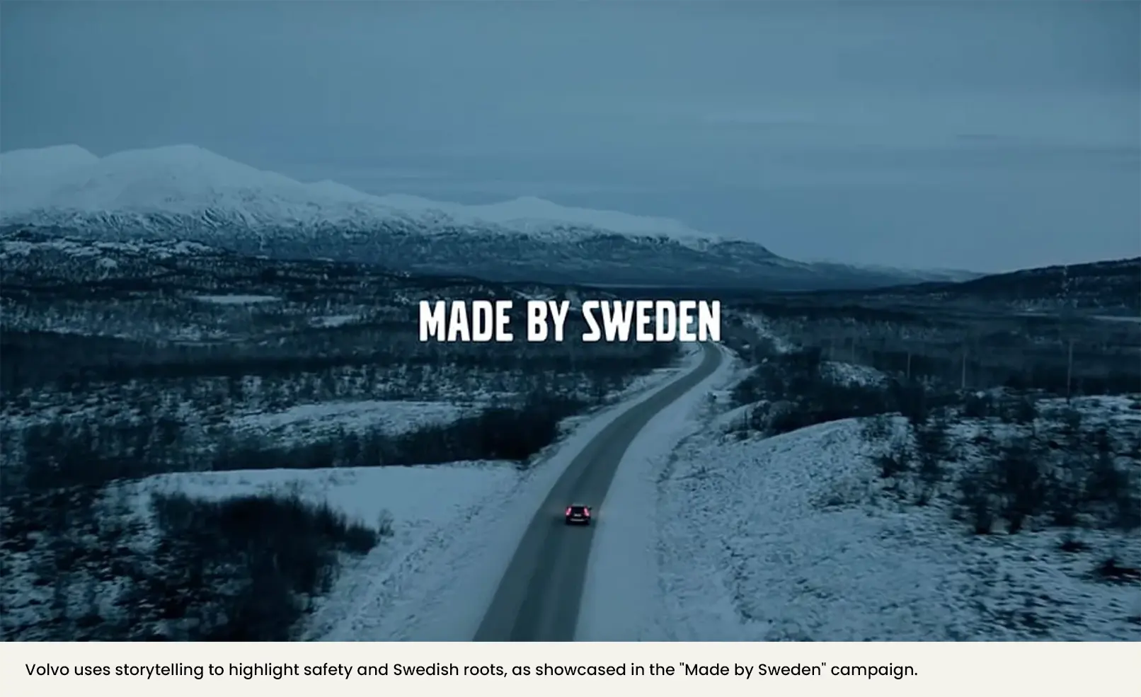 Billede af en Volvo-reklame