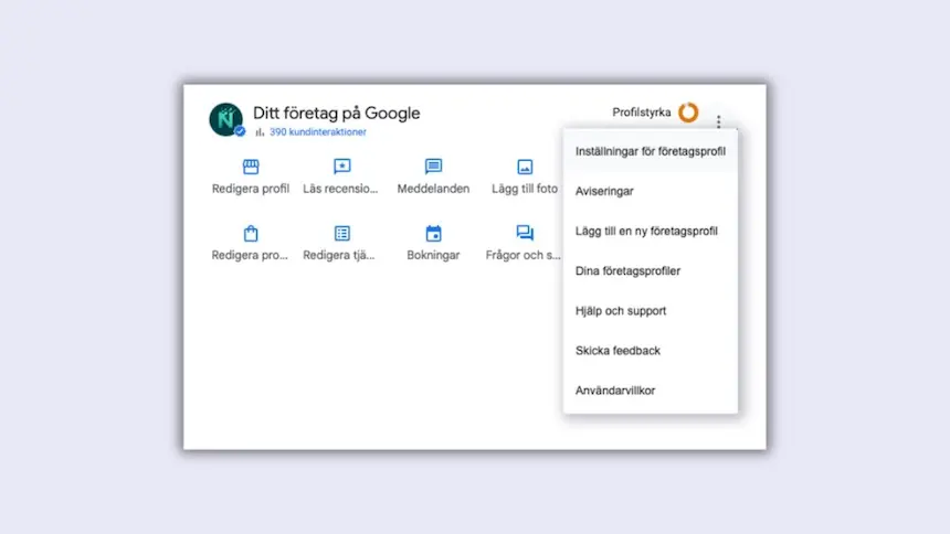  Bild på Google företagsprofil din företagsprofil