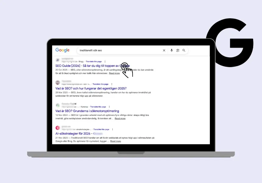 Traditionellt sök på Google