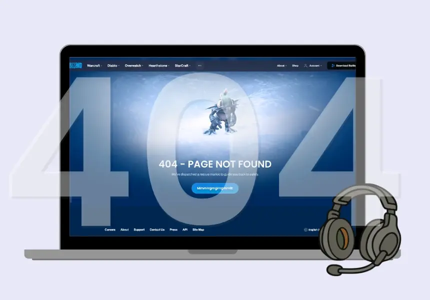 Blizzard 404 error page